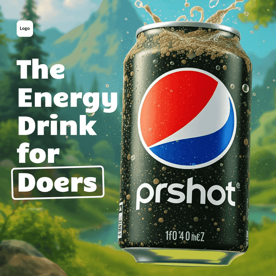 Beverage Marketing Ad template in Orshot