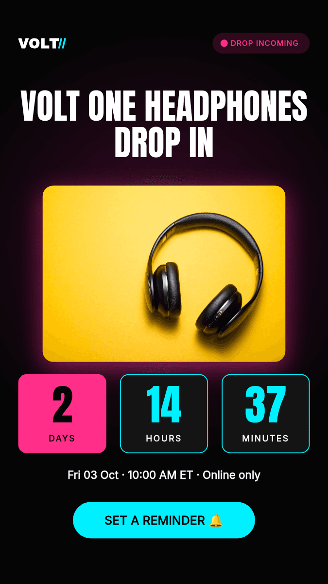 Product Drop Countdown Story template in Orshot