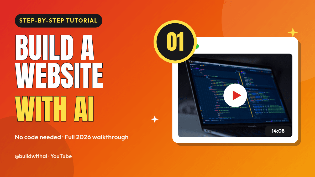 Bold How-To Tutorial YouTube template in Orshot