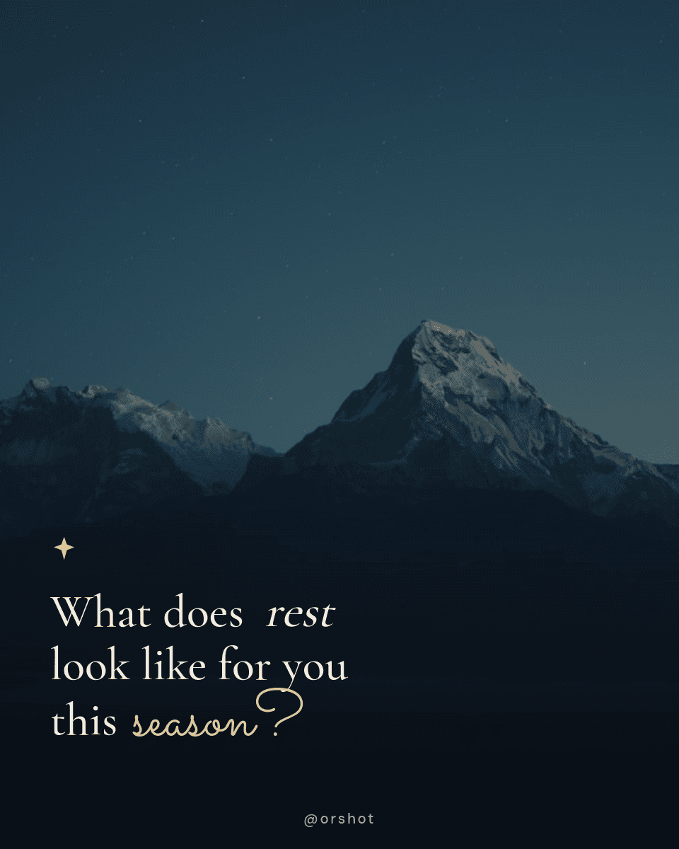 What Does Rest Look Like template in Orshot