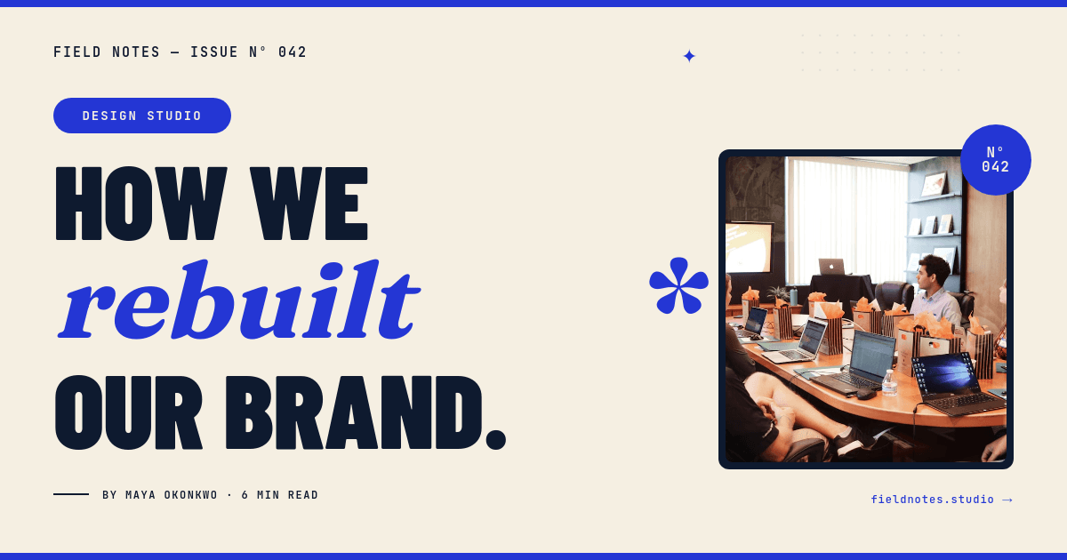 Bold Cream & Cobalt template in Orshot