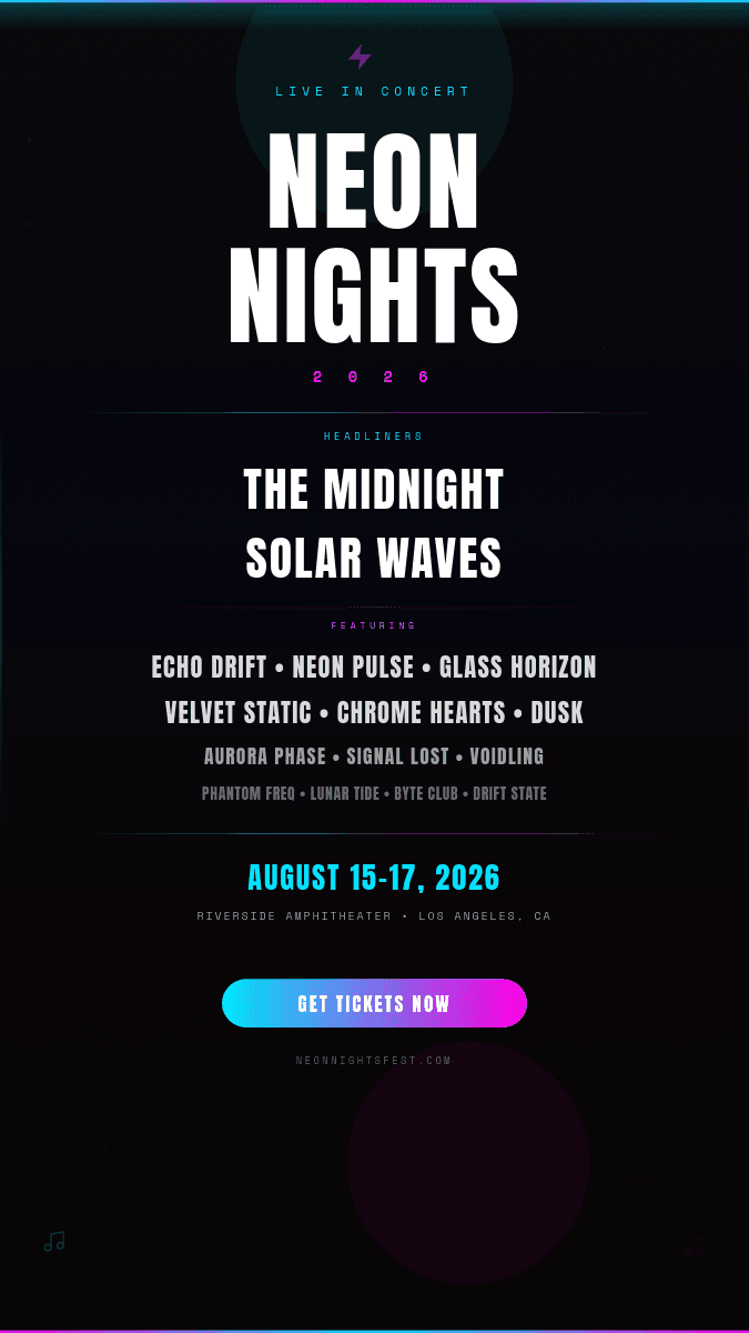 Neon Nights template in Orshot