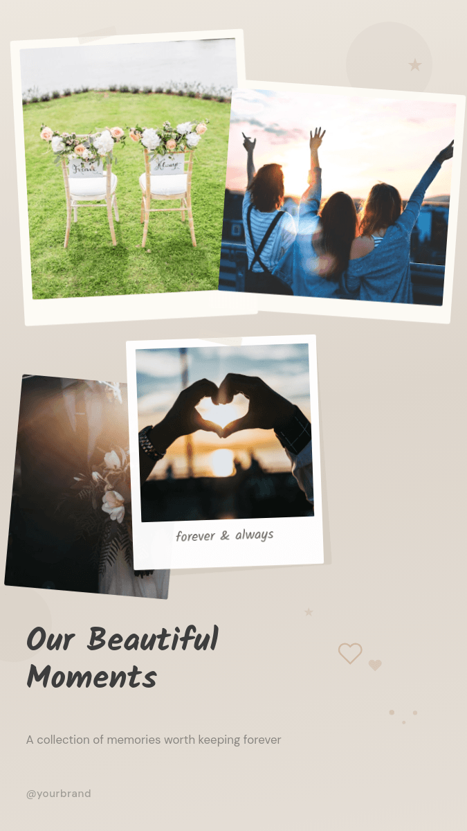 Warm Scrapbook Photo Collage template in Orshot
