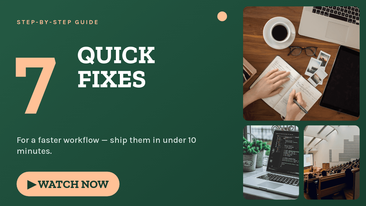 Forest Green & Peach 7-Step template in Orshot