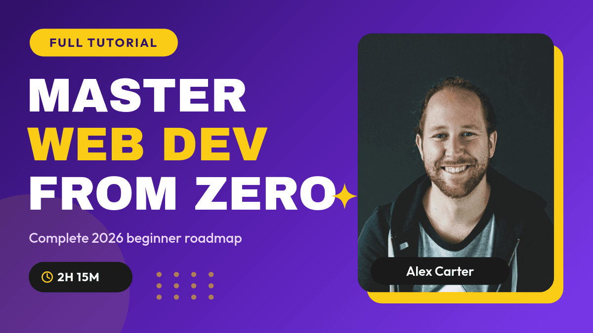 Bold Purple Coding Tutorial template in Orshot