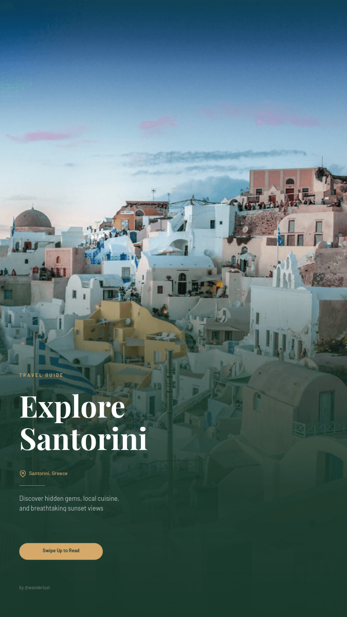 Explore Santorini template in Orshot