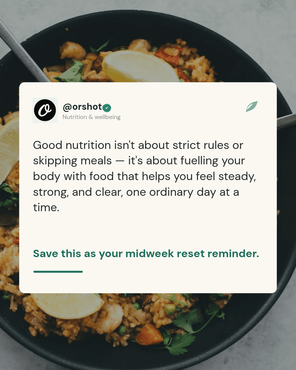 Nutrition Quote Card on Food template in Orshot