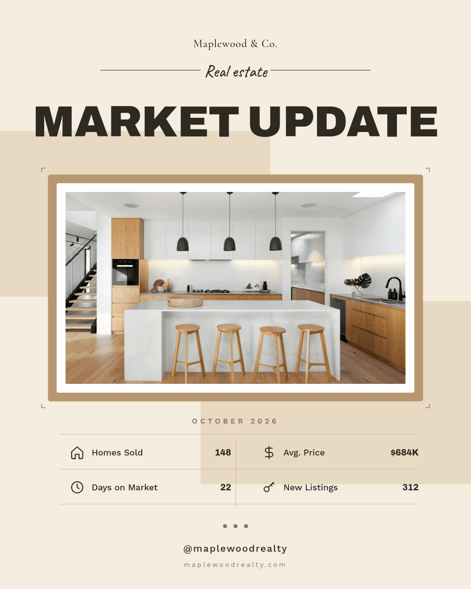 Warm Beige Editorial Real template in Orshot
