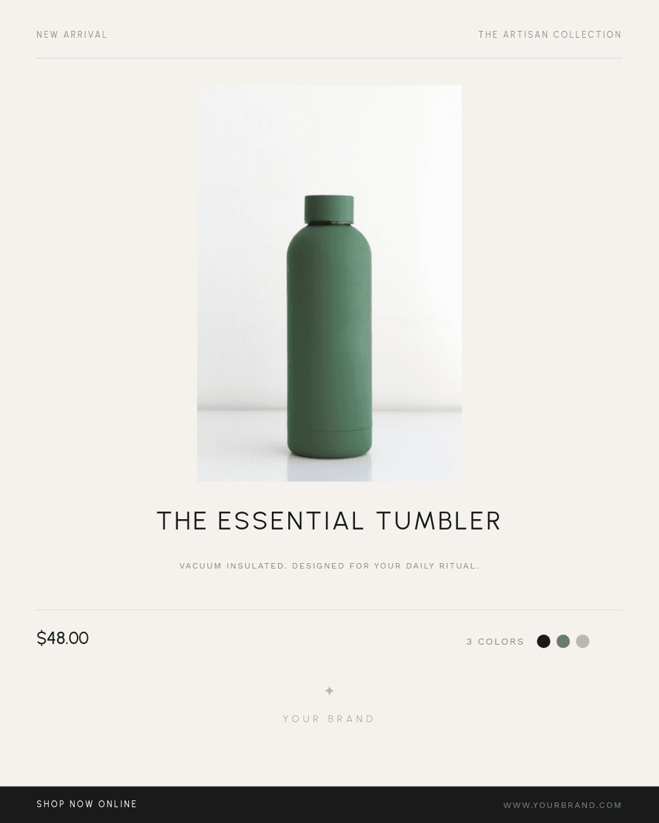Clean Minimal Product template in Orshot