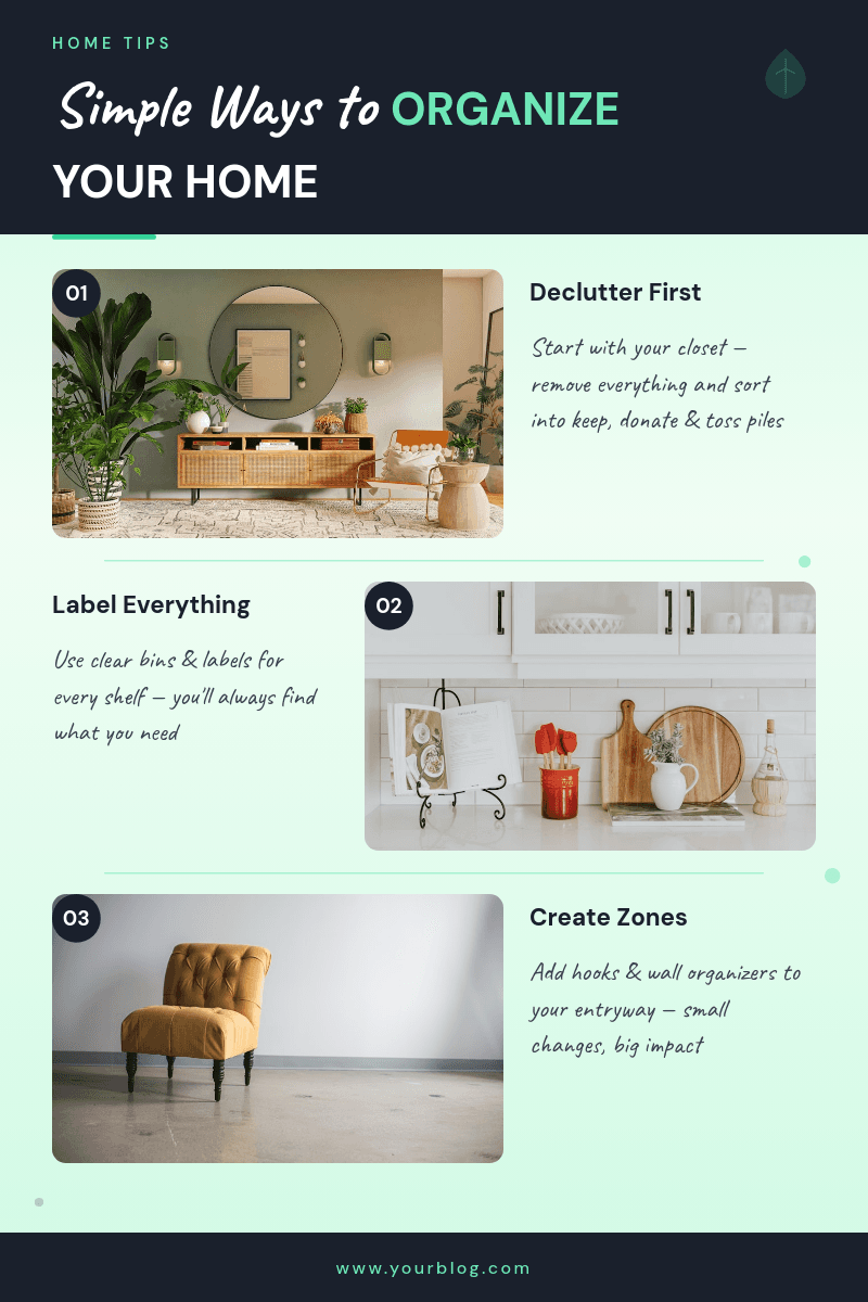 DIY Home Organization Tips template in Orshot
