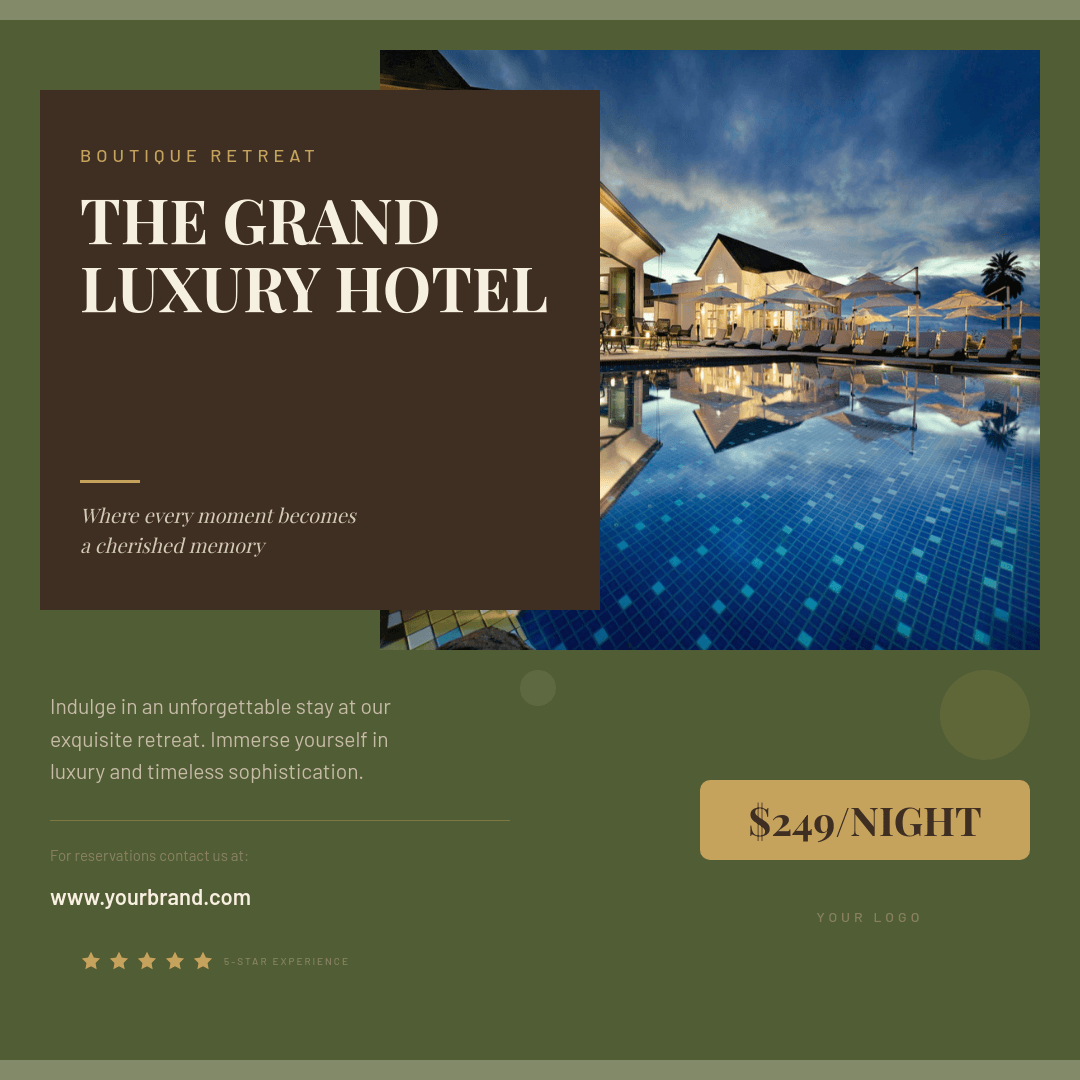 Boutique Hotel Retreat template in Orshot