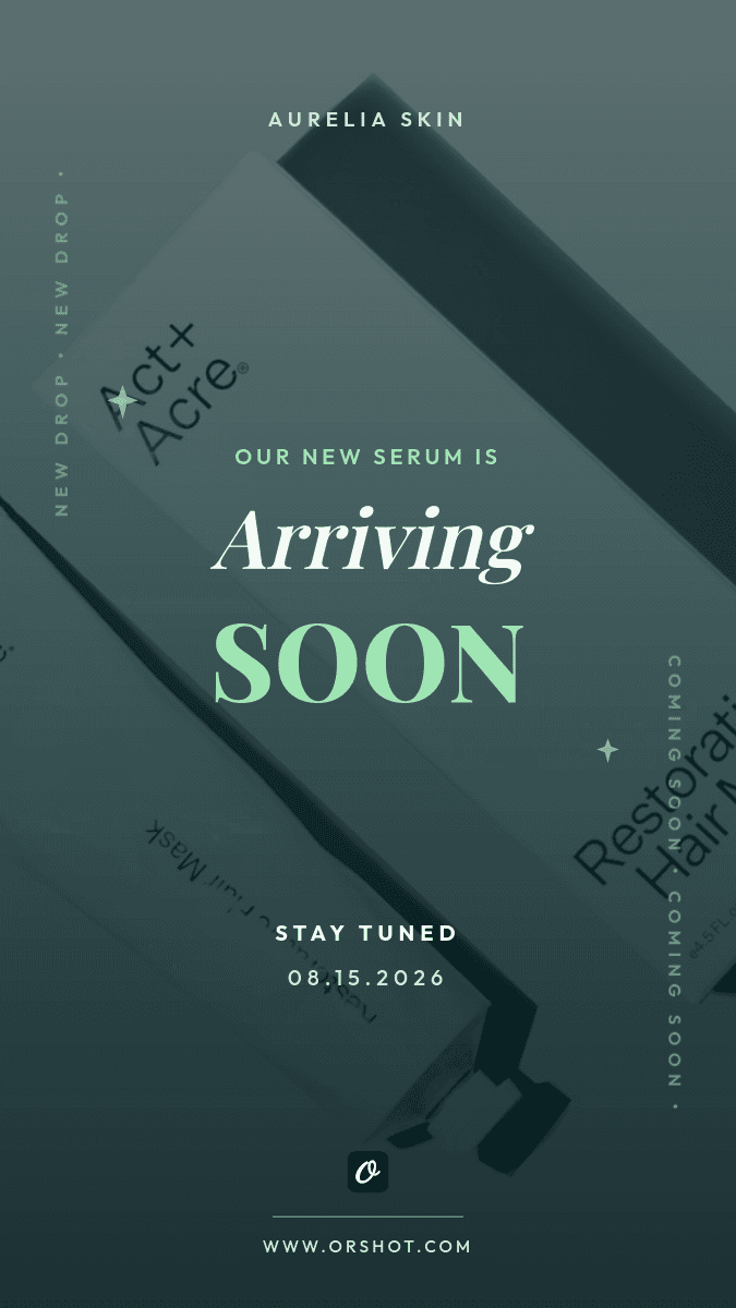 Skincare New Drop Teaser template in Orshot