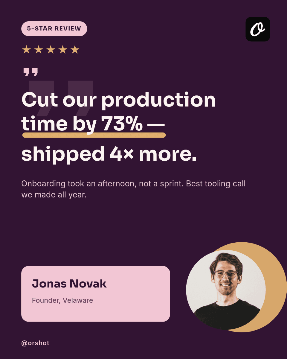 Bold Plum 5-Star Client template in Orshot
