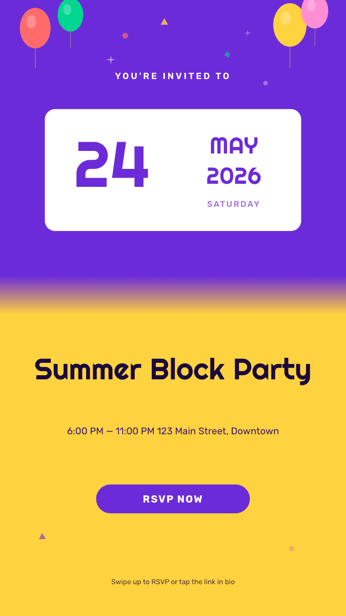 Party Time template in Orshot