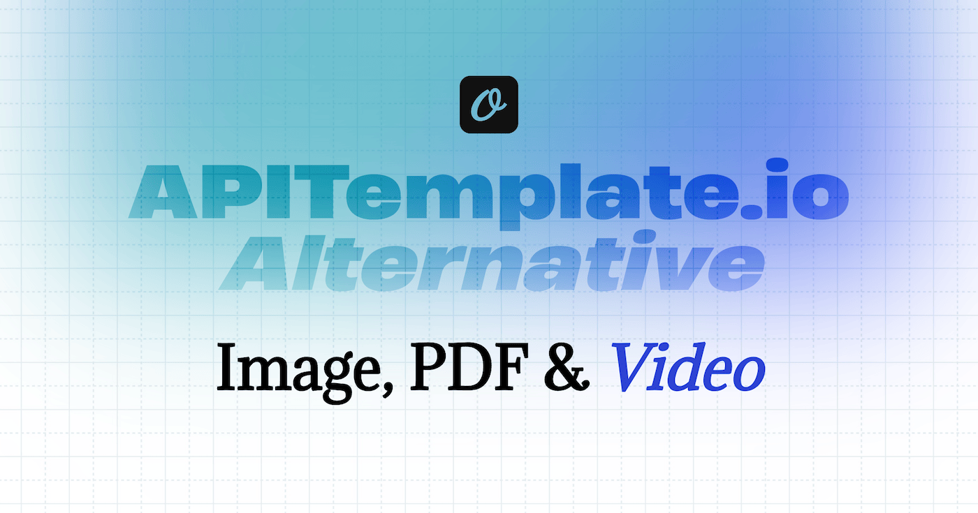 All-in-One APITemplate.io Alternative for Image, PDF & Video