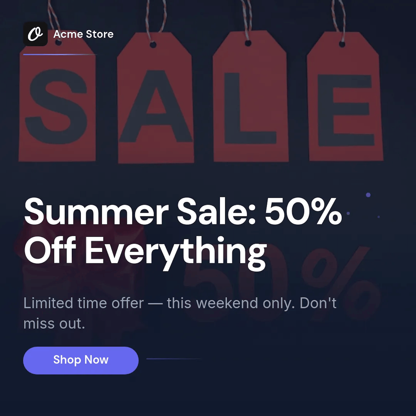 Summer sale social media graphic generated with Orshot