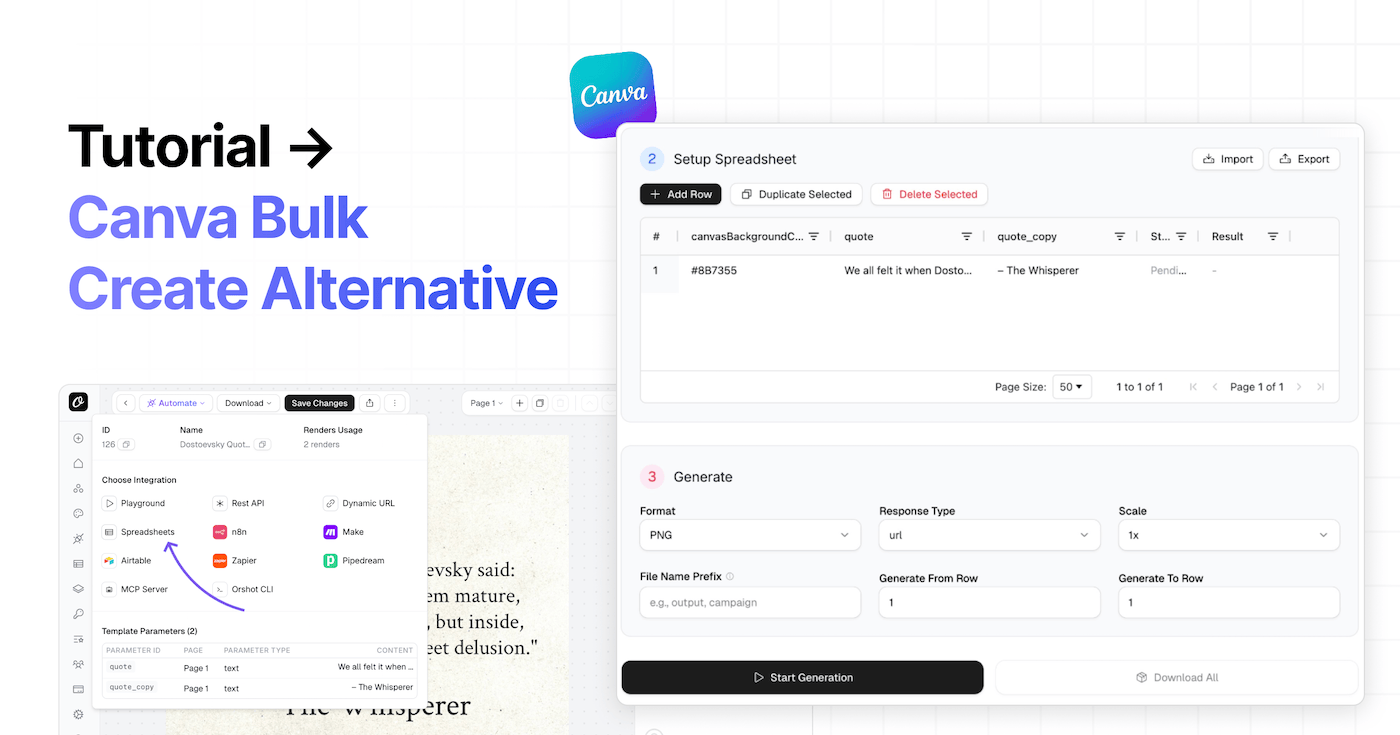 Free Canva Bulk Create Alternative (Automate in Minutes)