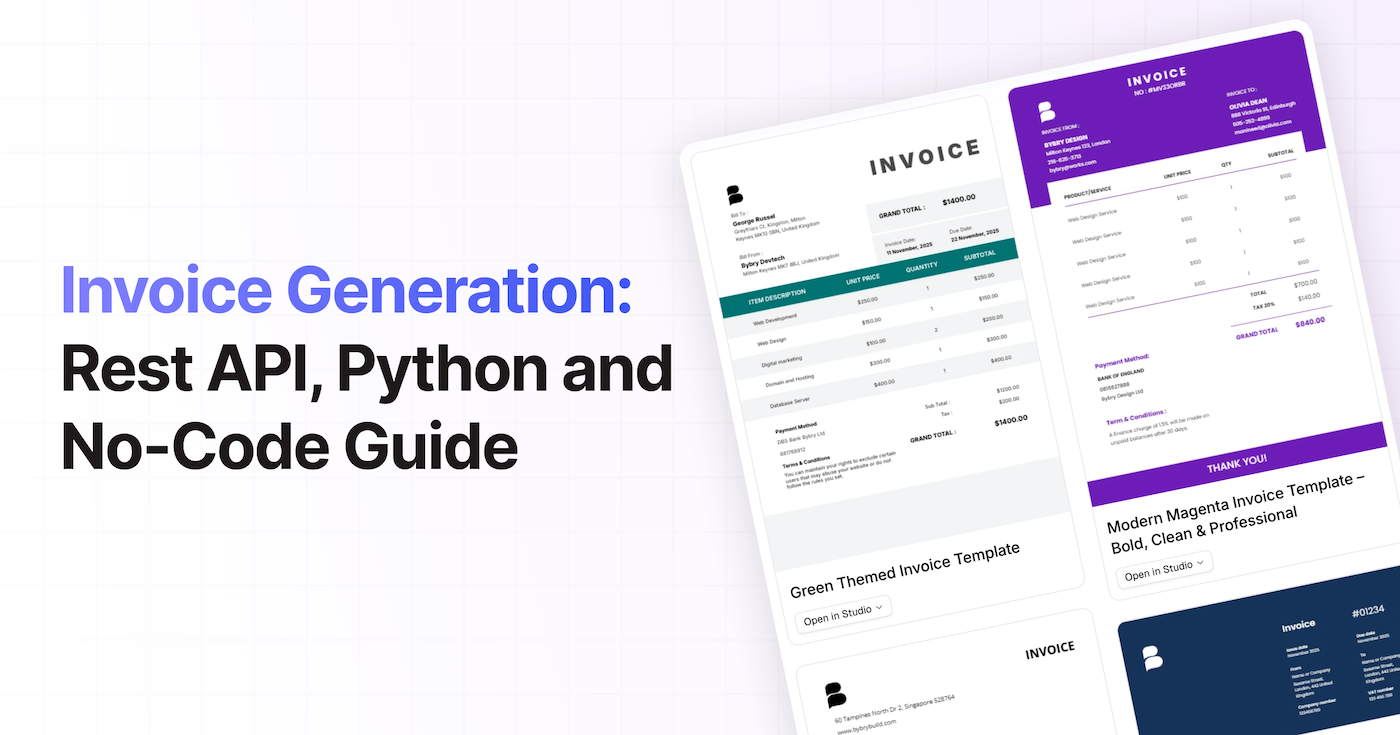 Automate Invoice Generation: Python, API, Zapier, Make & n8n Guide