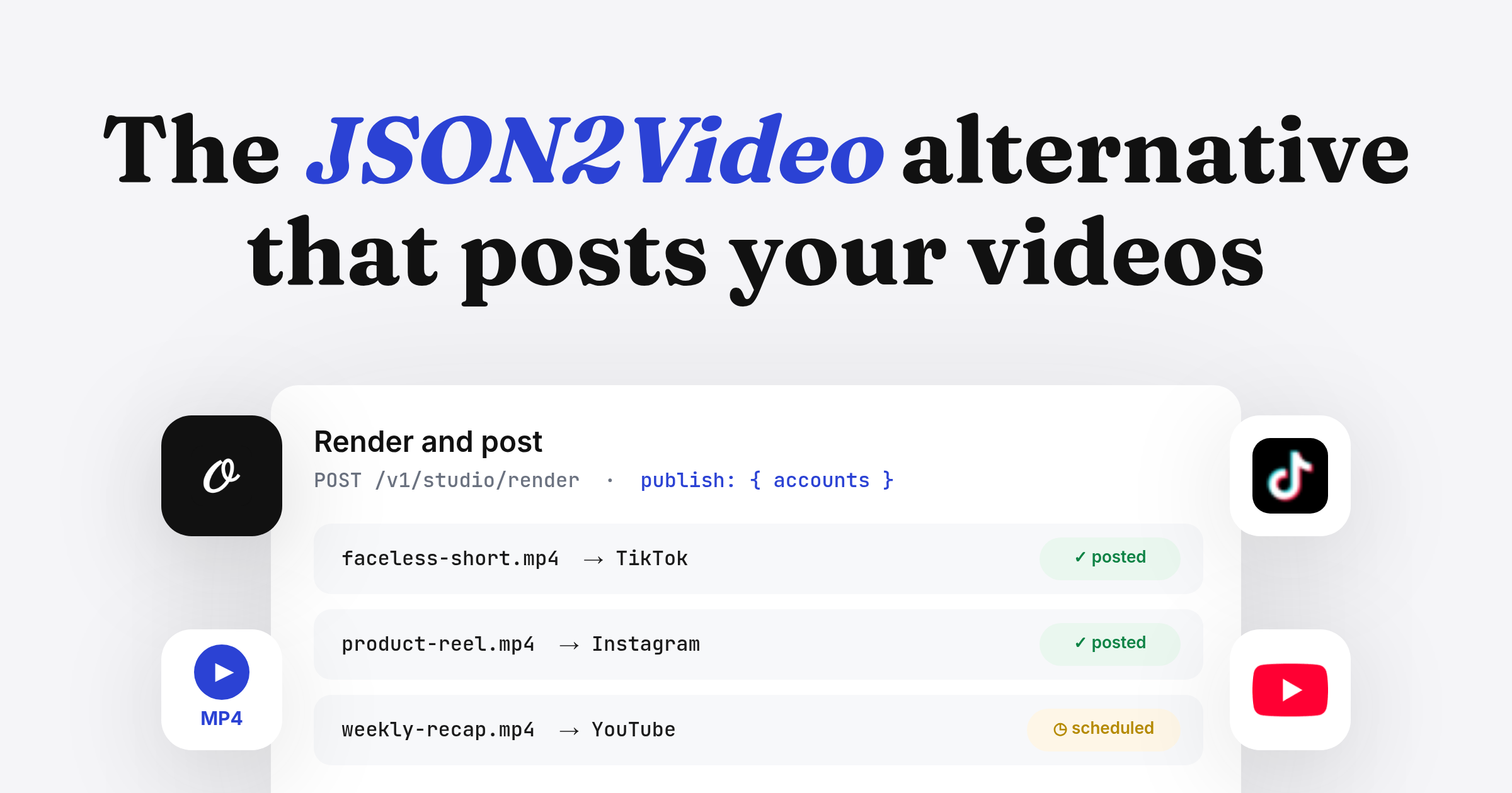 A JSON2Video Alternative That Posts to Socials