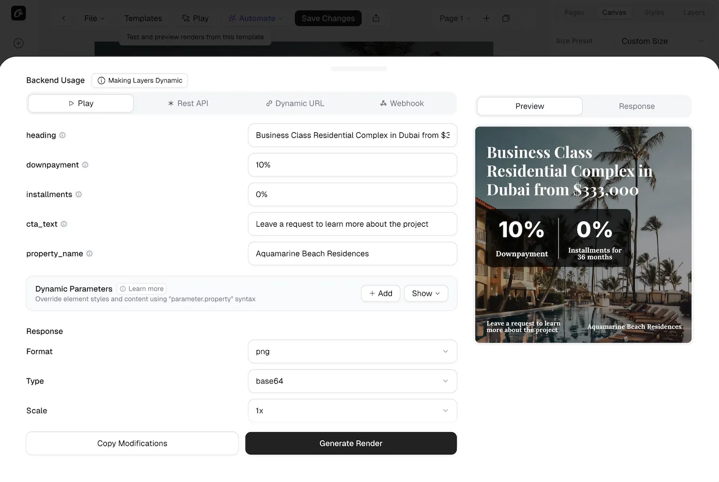 A real estate template exposed as an Orshot API endpoint