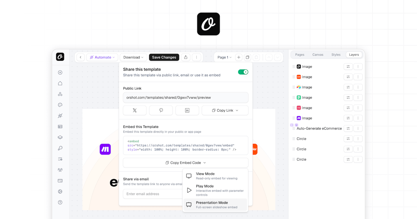 New Ways To Share Templates in Orshot