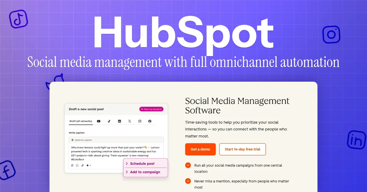 HubSpot Social Media Management