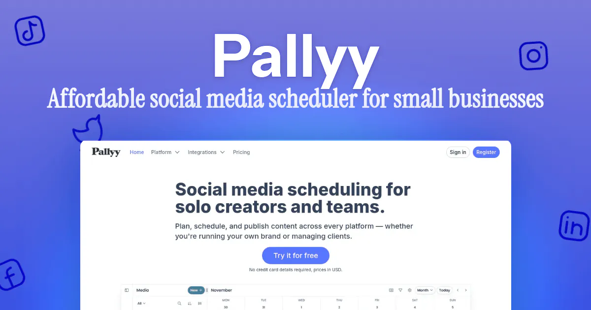 Pallyy social media scheduler