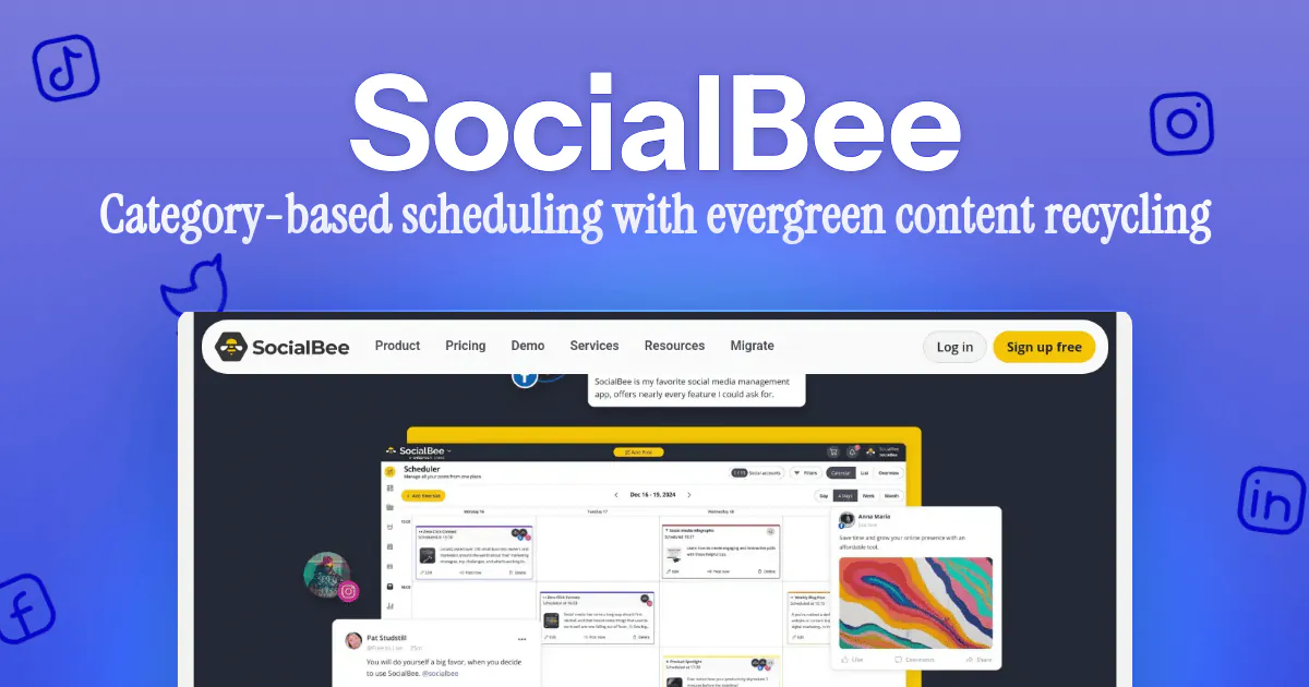 SocialBee content scheduling
